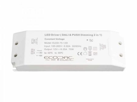 ELED-75-24D - Ecopac ELED-75-24D DALI Dimmable LED Driver 75W 24V For Discount