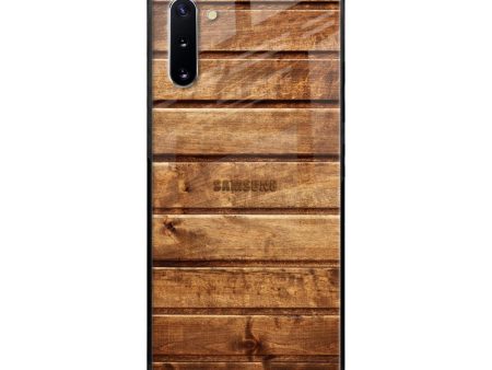 Wooden Planks Glass Case for Samsung Galaxy Note 10 Fashion