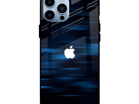 Blue Rough Abstract Glass Case for iPhone 13 Pro Sale