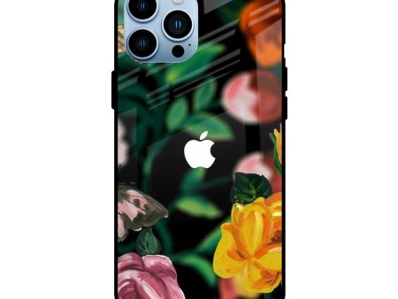 Flowers & Butterfly Glass Case for iPhone 13 Pro on Sale