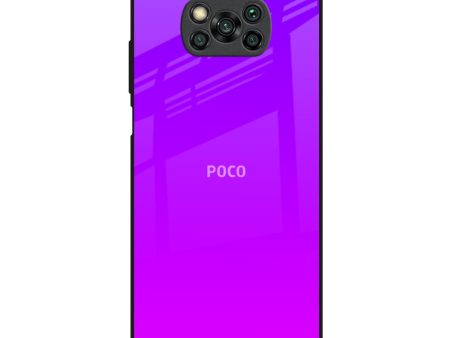 Purple Pink Glass Case for Poco X3 Online Sale