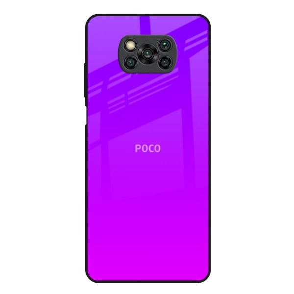 Purple Pink Glass Case for Poco X3 Online Sale