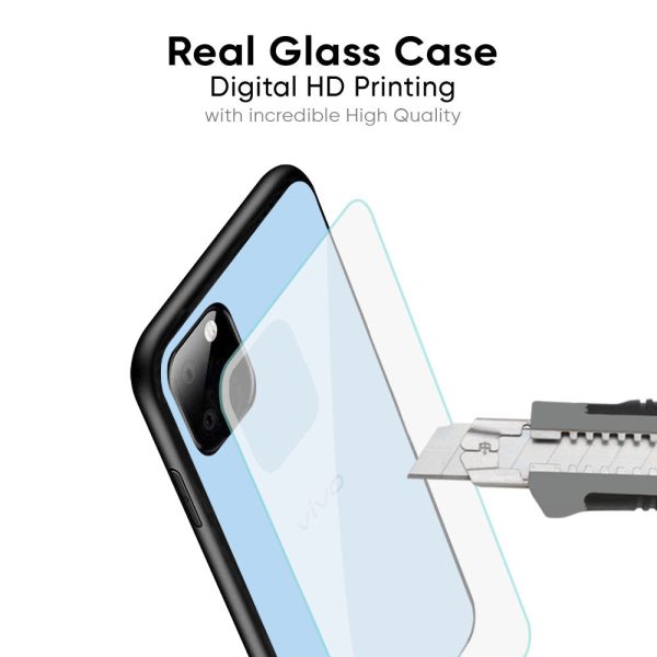 Pastel Sky Blue Glass Case for Vivo X50 Pro Hot on Sale