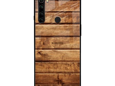 Wooden Planks Glass Case for Xiaomi Redmi Note 8 Sale