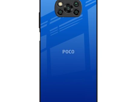 Egyptian Blue Glass Case for Poco X3 Online now