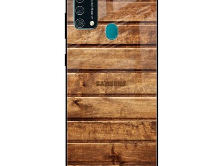 Wooden Planks Glass Case for Samsung Galaxy F41 For Cheap