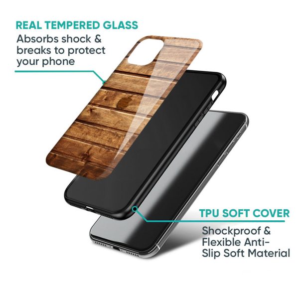 Wooden Planks Glass Case for iPhone 13 Pro Supply