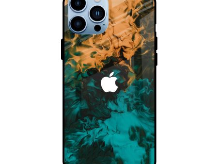 Watercolor Wave Glass Case for iPhone 13 Pro For Sale