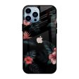 Tropical Art Flower Glass Case for iPhone 13 Pro For Cheap