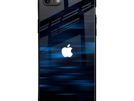 Blue Rough Abstract Glass Case for iPhone 8 Hot on Sale