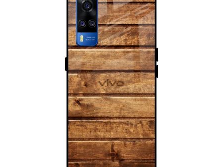 Wooden Planks Glass Case for Vivo Y51 2020 For Discount