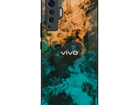 Watercolor Wave Glass Case for Vivo X50 Online now