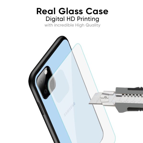 Pastel Sky Blue Glass Case for Samsung Galaxy A50s For Sale