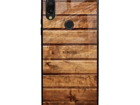 Wooden Planks Glass Case for Xiaomi Redmi Note 7 Pro on Sale