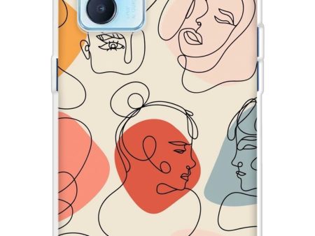 Abstract Faces Soft Cover for Oppo Reno6 Pro For Discount