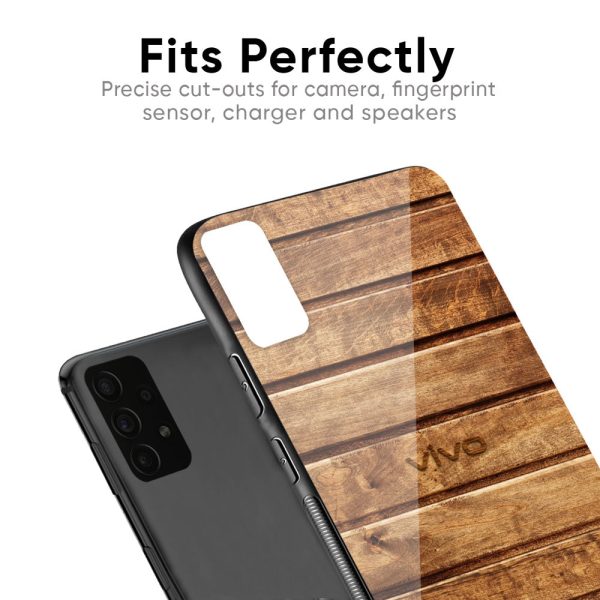 Wooden Planks Glass Case for Vivo V17 Online