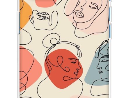 Abstract Faces Soft Cover for iPhone 13 on Sale