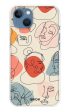 Abstract Faces Soft Cover for iPhone 13 on Sale