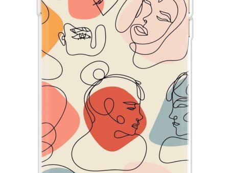 Abstract Faces Soft Cover for iPhone 8 Plus Sale