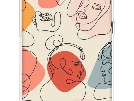 Abstract Faces Soft Cover for LG W11 Cheap