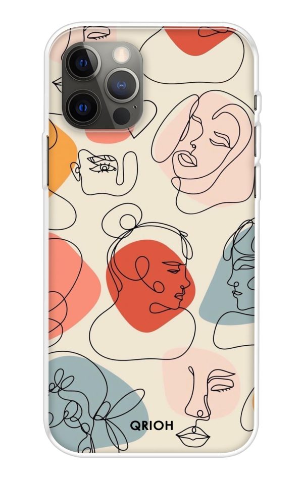 Abstract Faces Soft Cover for iPhone 13 Pro Max Sale