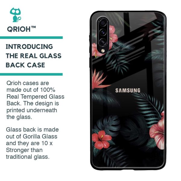 Tropical Art Flower Glass Case for Samsung Galaxy A50s For Discount