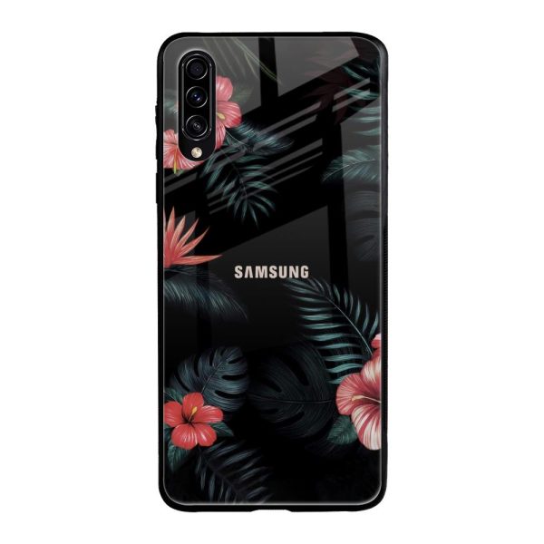 Tropical Art Flower Glass Case for Samsung Galaxy A50s For Discount