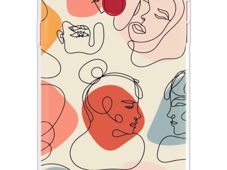 Abstract Faces Soft Cover for Oppo F7 Cheap