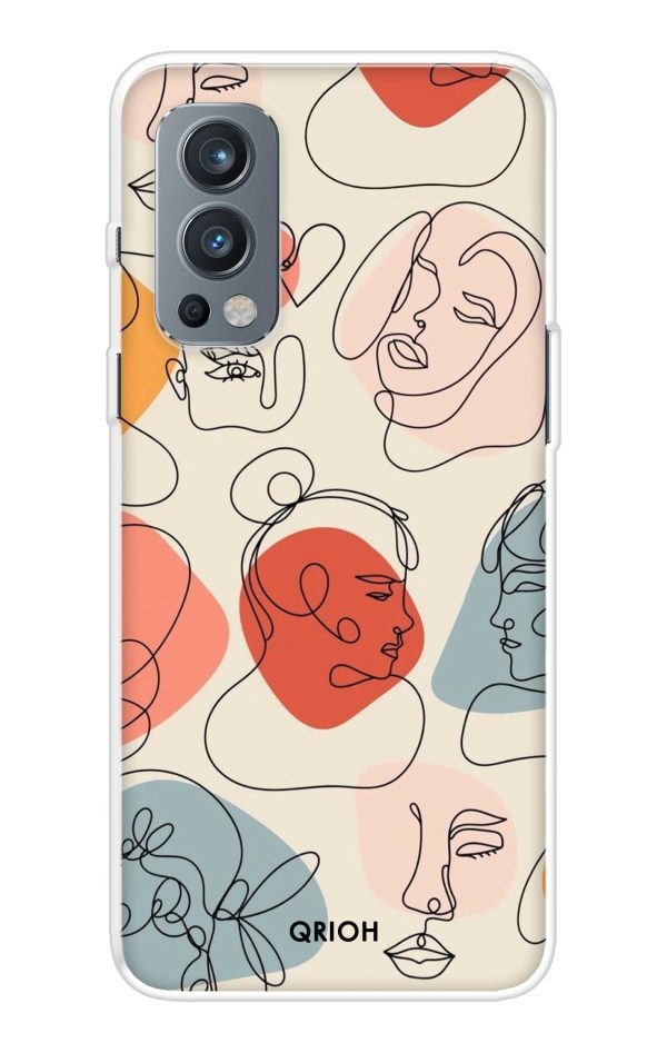 Abstract Faces Soft Cover for OnePlus Nord 2 Sale