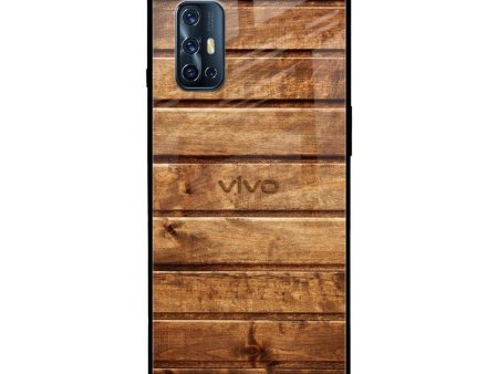 Wooden Planks Glass Case for Vivo V17 Online