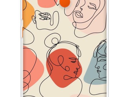 Abstract Faces Soft Cover for Redmi 9 Active Cheap