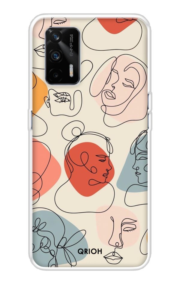 Abstract Faces Soft Cover for Realme GT Supply