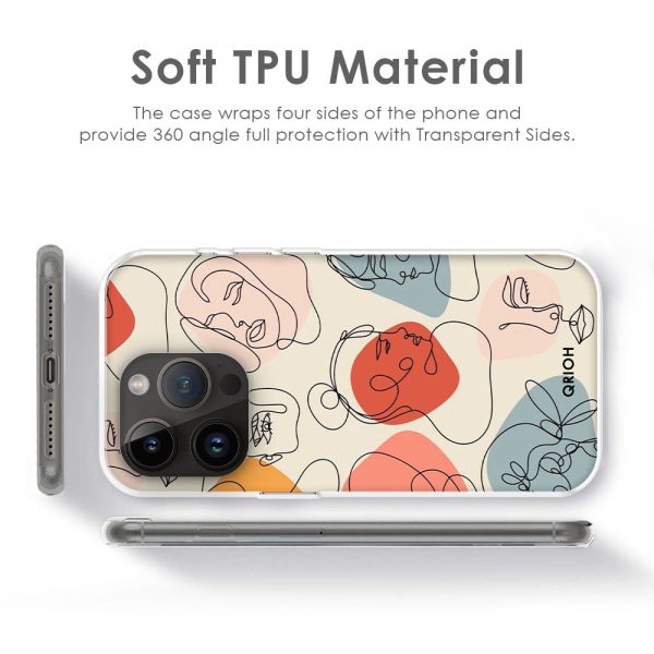 Abstract Faces Soft Cover for iPhone 13 mini Online Hot Sale