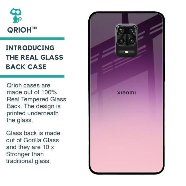 Purple Gradient Glass case for Xiaomi Redmi Note 9 Pro For Sale